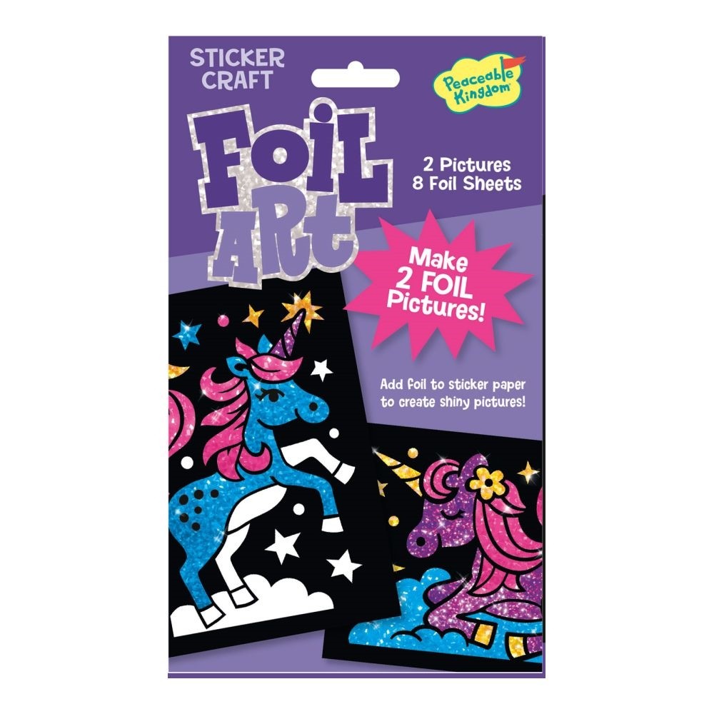 Peaceable Kingdom Unicorns Foil Art Sticker Pack