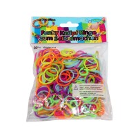 Fun Trading Funky Silicone Bracelet Maker Kit, 300 pcs - colorful