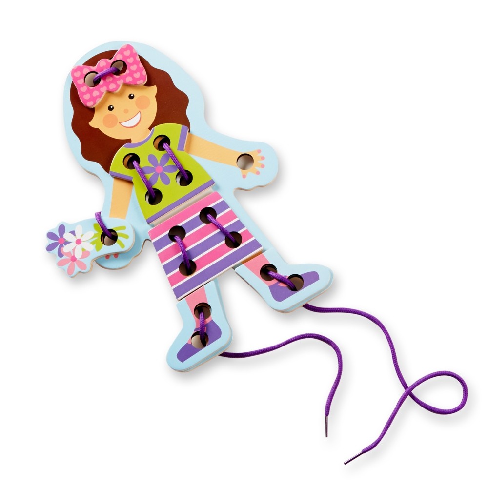 Melissa & Doug Készségfejlesztő játék, Fűzős öltöztető, kislány