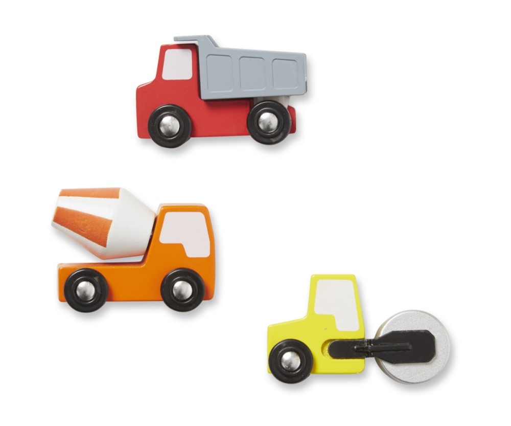 Melissa & Doug Round the Site Construction Truck Rug