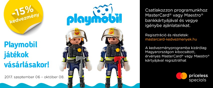 Plalymobil -15% kedvezmény MasterCard® kuponnal!