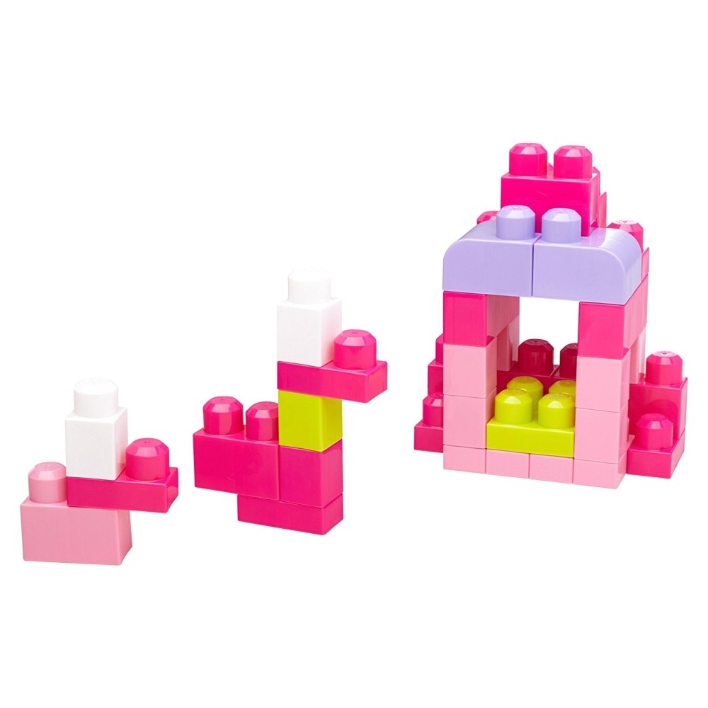 Mega Bloks Nagy építőcsomag, 60 db-os - pink