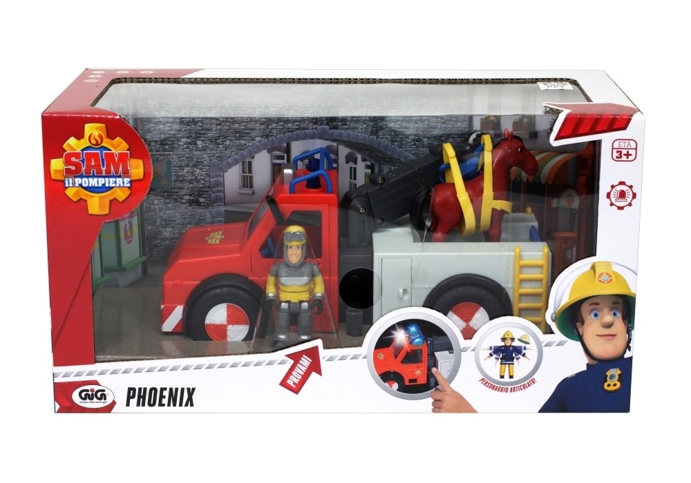 Fireman Sam Phoenix with Figurine and Horse