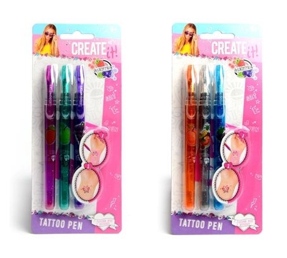 Canenco Create It! Tattoo Perfume Pen, 3 pcs (Asst.)