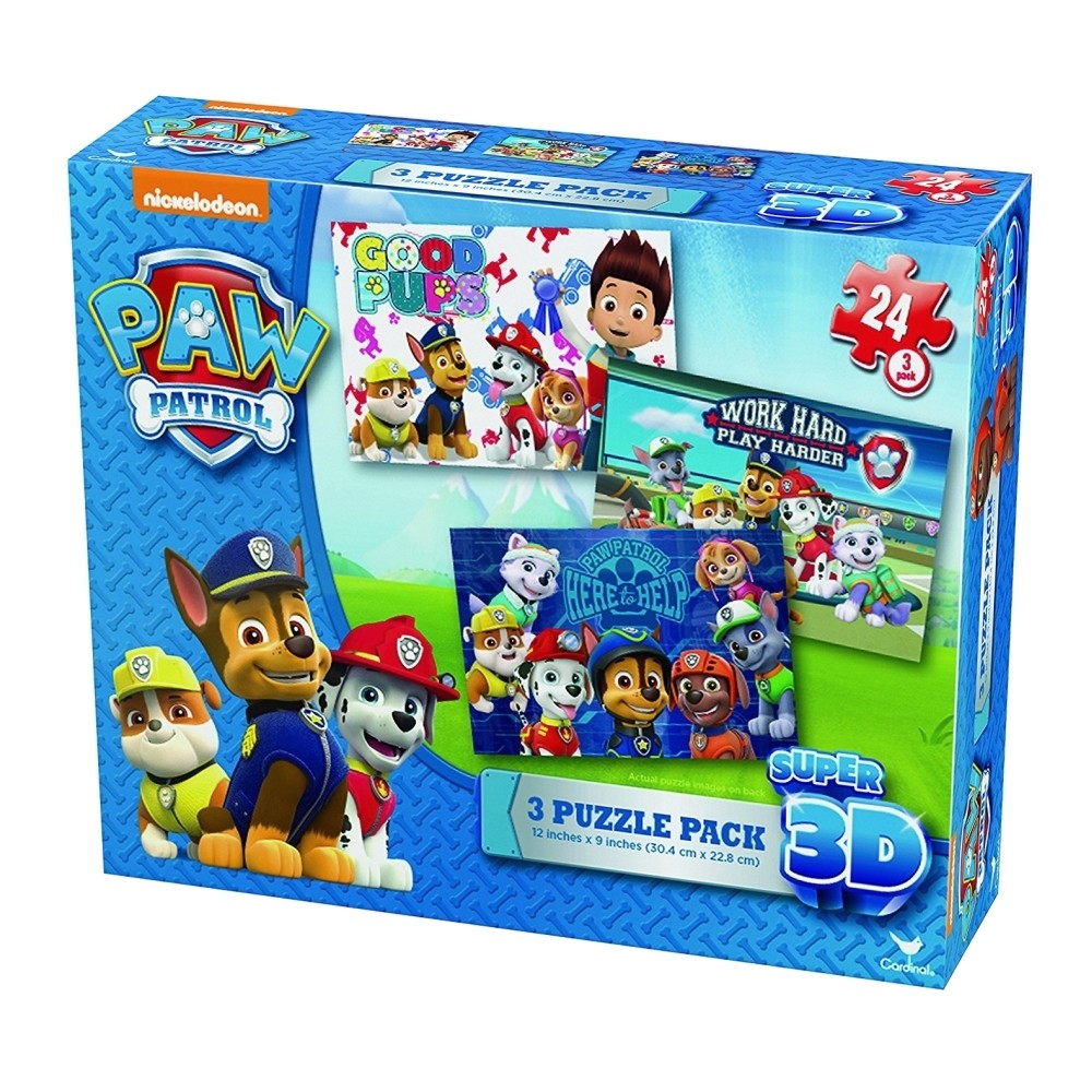 Mancs őrjárat 3D szuper puzzle 3x24 db-os