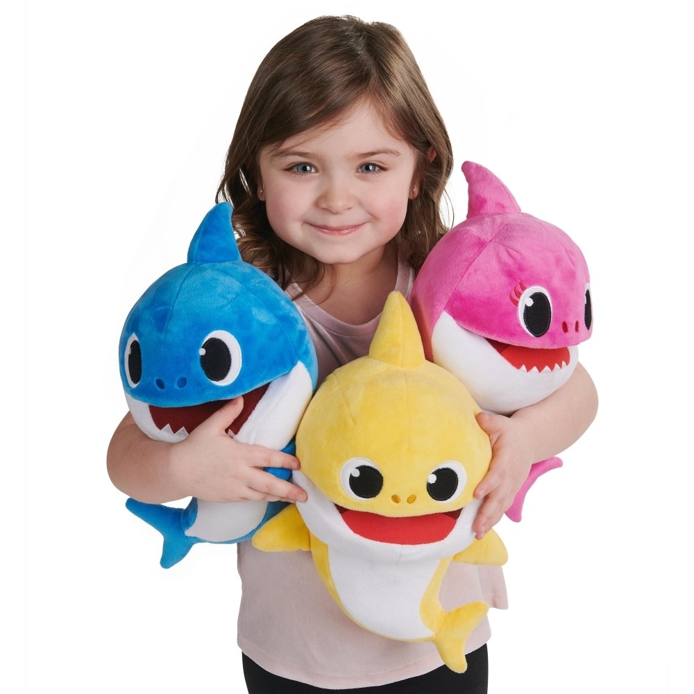 Baby Shark Cápa család ütemre zenélő plüss - Anya cápa
