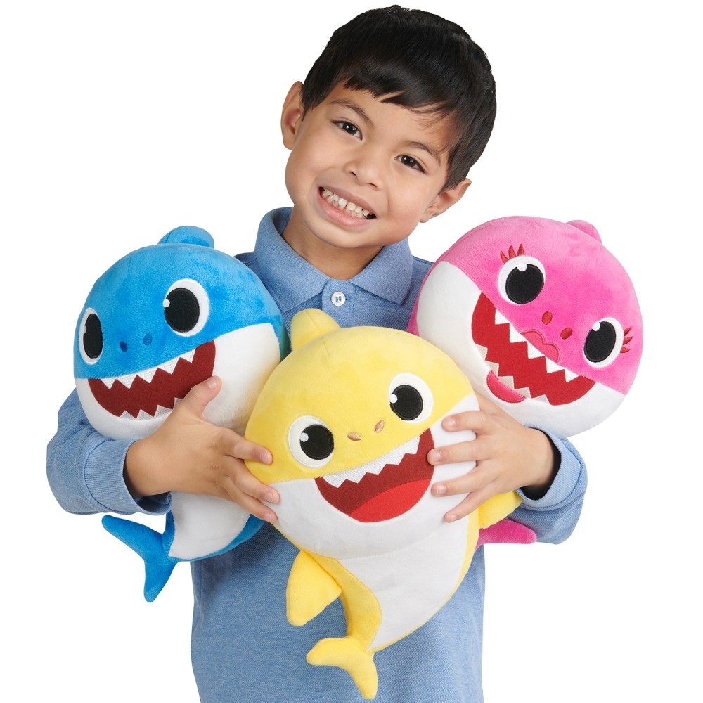 Baby Shark Cápa család zenélő plüss - Apa cápa