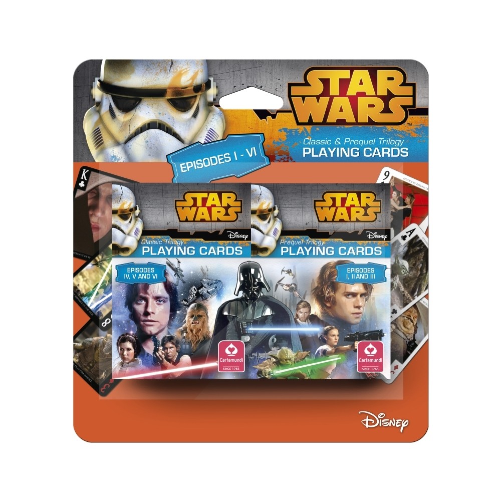 Cartamundi Star Wars Classic & Prequel Trilogy Playing Cards - Episodes I-VI.