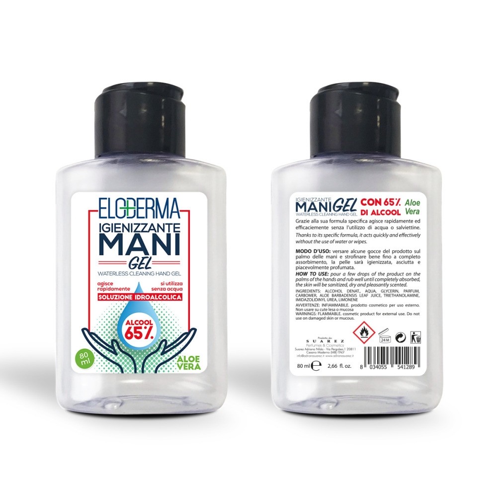 Eloderma Kézfertőtlenítő gél 65%-os, 80ml 