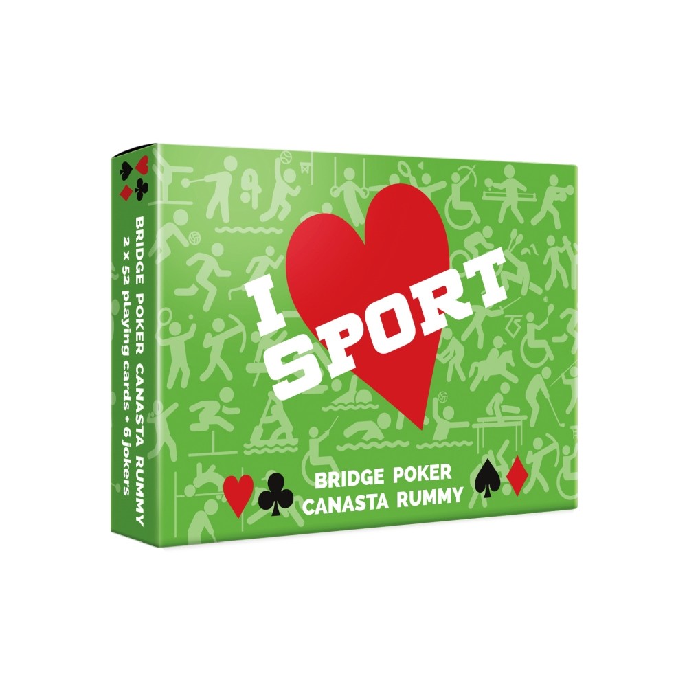 CartaCo I Love Sport Rummy 2x55 Playing Cards