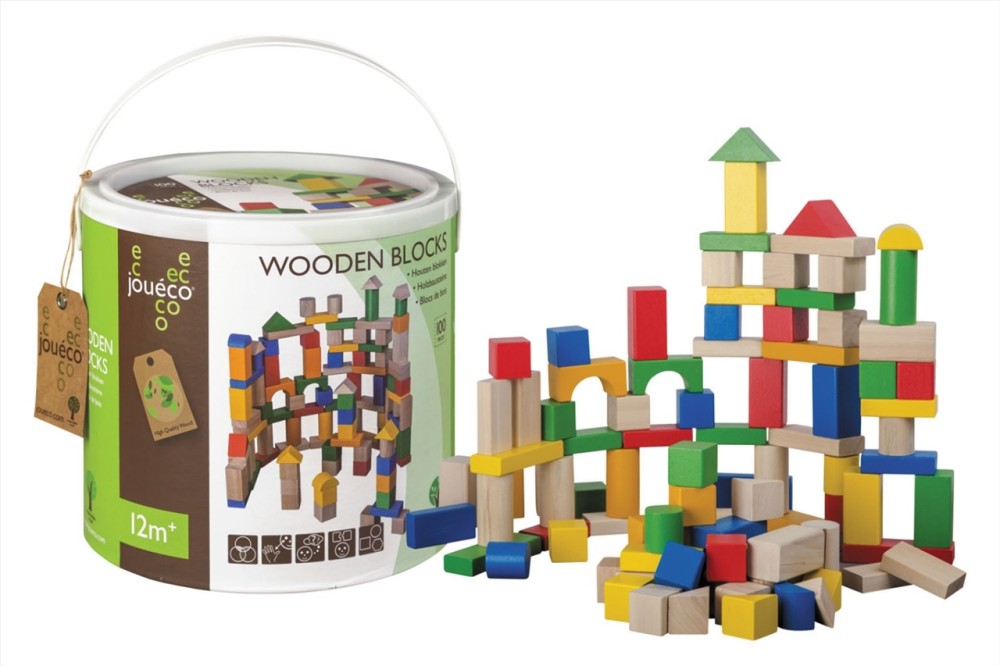 Johntoy Jouéco Wooden Blocks 100 pcs