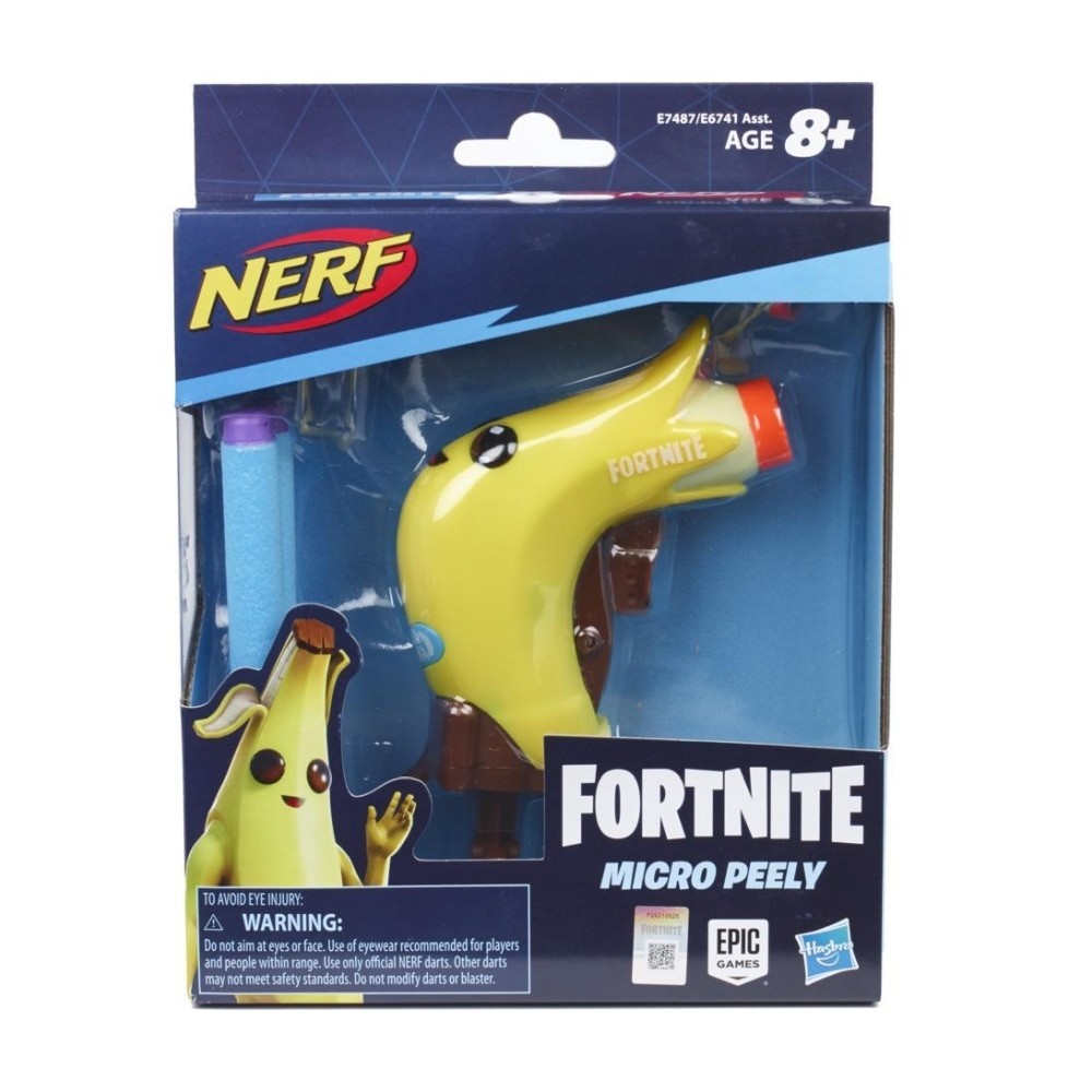 Nerf Fortnite Micro Peely MicroShots Dart-Firing Blaster