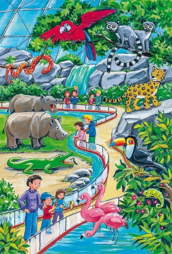 Schmidt Puzzle 3x24 pcs - A Day at the Zoo