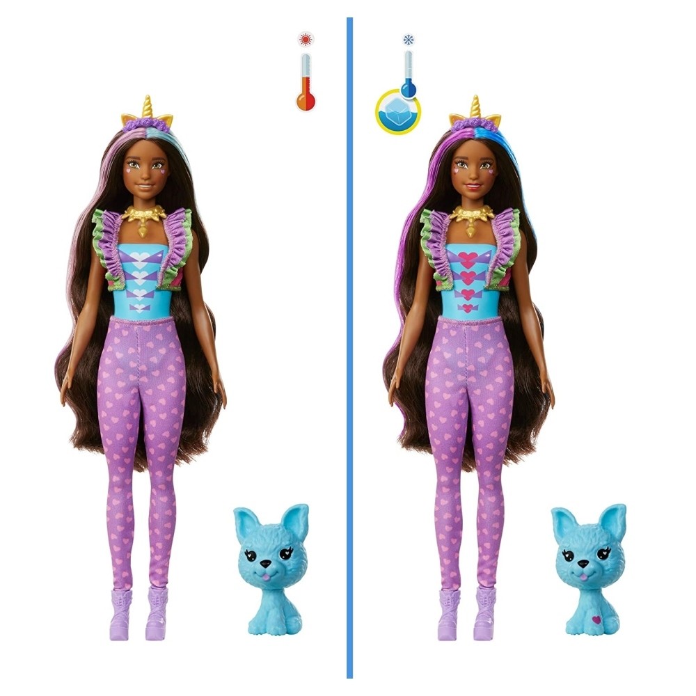 Barbie Color Reveal mágikus meglepetés baba - unikornis divat