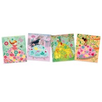 Djeco Collages, Fair maidens - Bársonykép készítő, Kis hölgyek