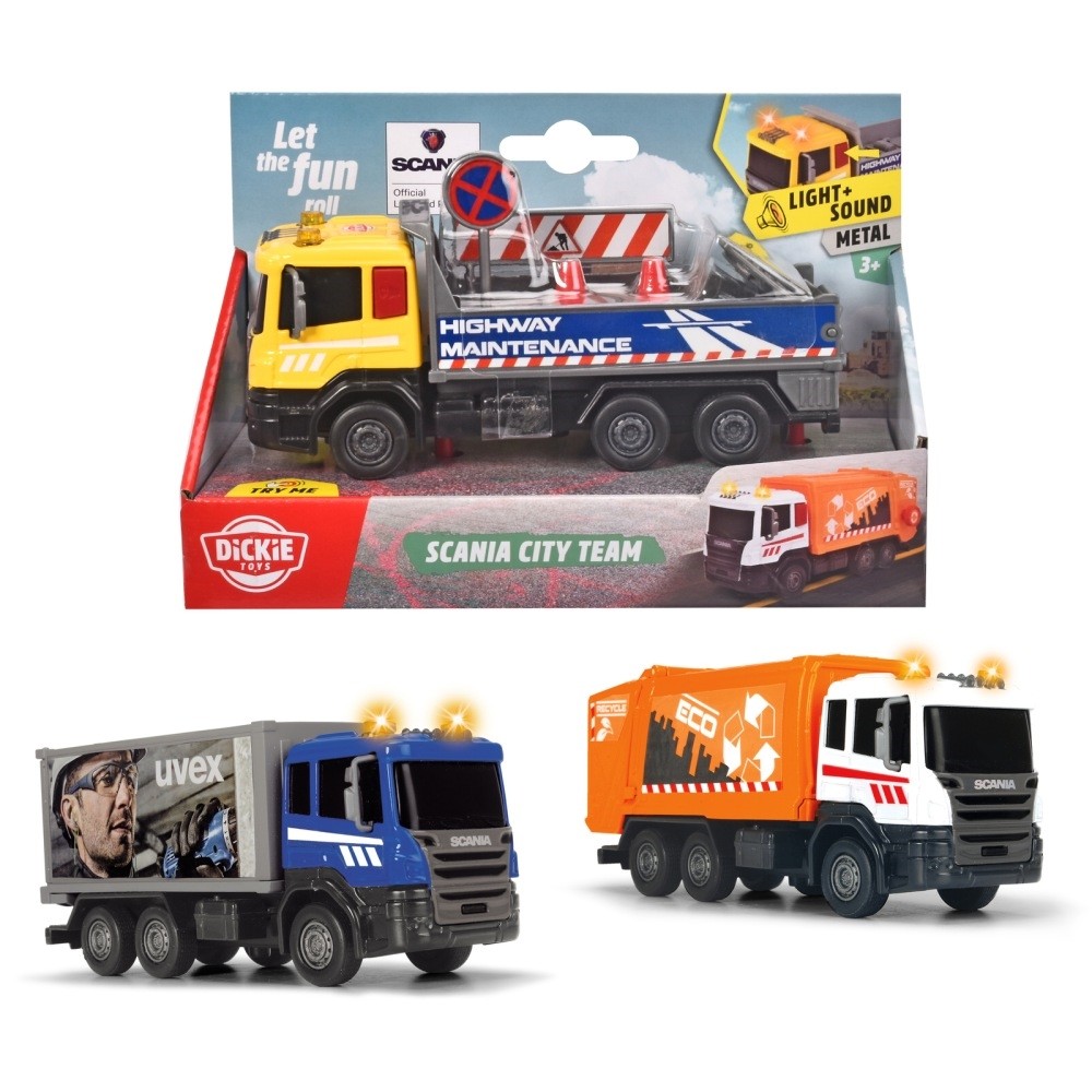 Dickie Scania City Team Lorry 17 cm, Road Mending Lorry