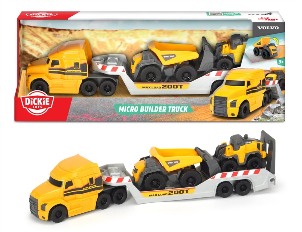 Dickie Mack kamion Volvo munkagépekkel 32 cm