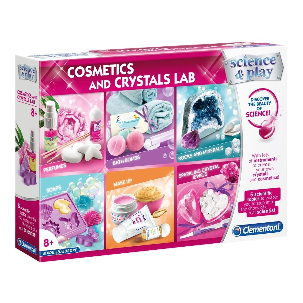 Clementoni Science & Play Cosmetics and Crystal Lab 6in1 Kit